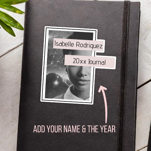 Futuristic Femme Personalisiert Journal Buchzeiche Aufkleber