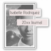 Futuristic Femme Personalisiert Journal Buchzeiche Aufkleber (Vorderseite)