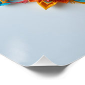 Futuristic Floral Mandala Poster (Ecke)