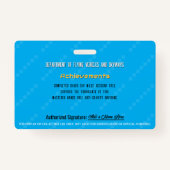 Futuristic Flying Car License Badge Ausweis (Rückseite)