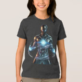 Futuristic Force Field Superheld Tri-Blend Shirt (Vorderseite)
