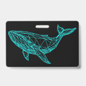 Futuristic Geometric Whale Badge Ausweis (Rückseite)