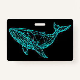 Futuristic Geometric Whale Badge Ausweis