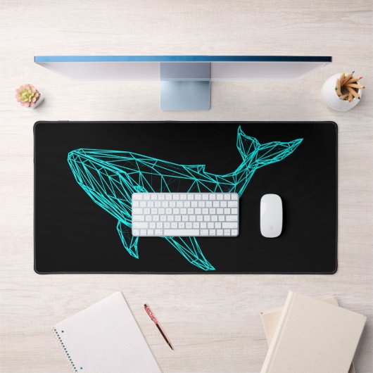 Futuristic Geometric Whale Desk Mat Schreibtischunterlage (Büro 1)