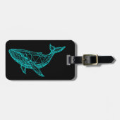 Futuristic Geometric Whale Gepäckanhänger (Vorderseite horizontal)