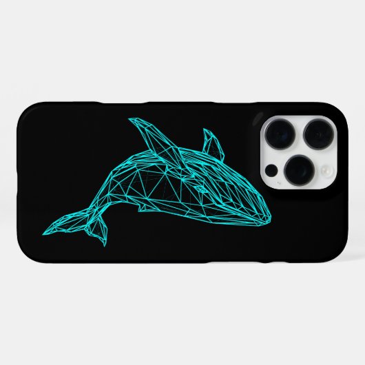 Futuristic Geometric Whale iPhone 16 Pro Max Case iPhone Hülle (Rückseite (Horizontal))
