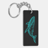 Futuristic Geometric Whale Keychain Schlüsselanhänger (Vorderseite links)