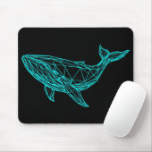 Futuristic Geometric Whale Mouse Pad Mousepad (Mit Mouse)