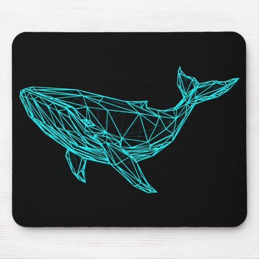Futuristic Geometric Whale Mouse Pad Mousepad (Vorne)