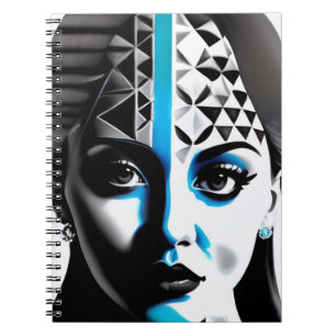 Futuristic Geometric Woman Notebook Notizblock