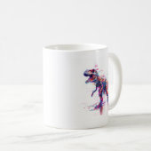 Futuristic Glitch T-Rex Dinosaur Kaffeetasse (VorderseiteRechts)
