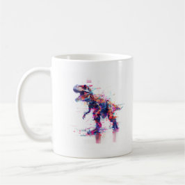Futuristic Glitch T-Rex Dinosaur Kaffeetasse