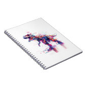 Futuristic Glitch T-Rex Dinosaur Notizblock (Rechte Seite)