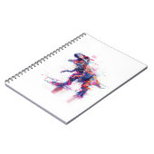 Futuristic Glitch T-Rex Dinosaur Notizblock (Linke Seite)