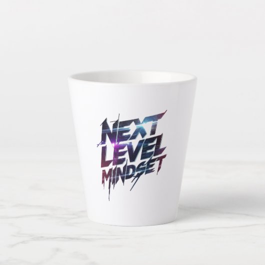 Futuristic Glitch Typography for Success Milchtasse (Vorderseite)