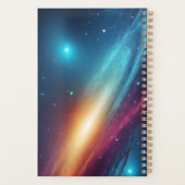 Futuristic Glowing Neon Abstract Cosmic Space Planer (Rückseite)