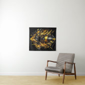 Futuristic Gold Armor - Abstrakte digitale Kunst Wandteppich (Beispiel (Horizontal))