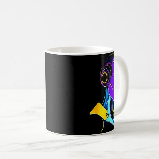 Futuristic Graphic Design Robot 1 Kaffeetasse (VorderseiteRechts)