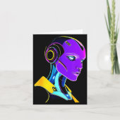 Futuristic Graphic Design Robot 1 Karte (Vorderseite)