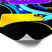 Futuristic Graphic Design Robot 1  Poster (Ecke)