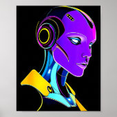 Futuristic Graphic Design Robot 1  Poster (Vorne)