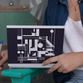 Futuristic Grid Pattern Notebook Notizblock