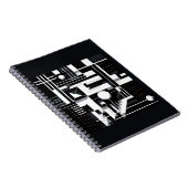 Futuristic Grid Pattern Notebook Notizblock (Rechte Seite)