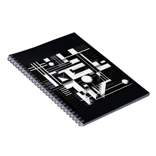 Futuristic Grid Pattern Notebook Notizblock (Rechte Seite)