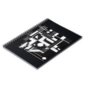 Futuristic Grid Pattern Notebook Notizblock (Linke Seite)