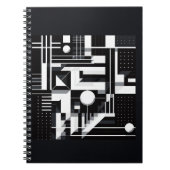 Futuristic Grid Pattern Notebook Notizblock (Vorderseite)