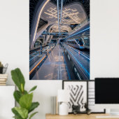 Futuristic High-Speed Train Station Poster (Heimbüro)