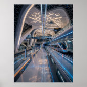 Futuristic High-Speed Train Station Poster (Vorne)