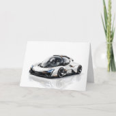 Futuristic High-Tech Concept Car Design Print Karte (Vorderseite)