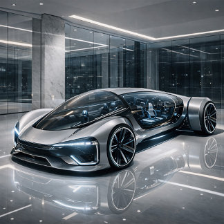 Futuristic Luxury Supercar Design Print Karte