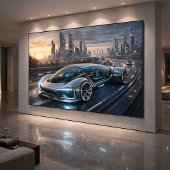 Futuristic Luxury Supercar Design Print Karte