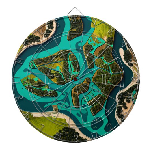 Futuristic Marshlands Dartscheibe (vorne)