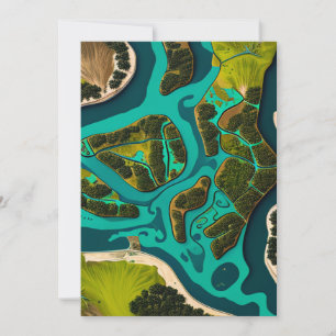 Futuristic Marshlands Feiertagskarte