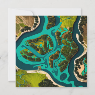 Futuristic Marshlands Feiertagskarte