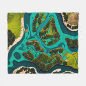 Futuristic Marshlands Fleecedecke (Vorderseite (Horizontal))