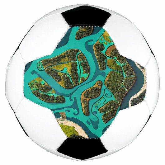 Futuristic Marshlands Fußball (Vorderseite)