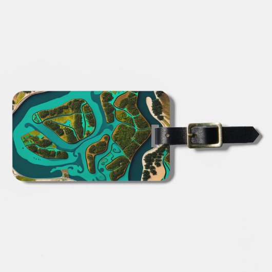 Futuristic Marshlands Gepäckanhänger (Vorderseite horizontal)