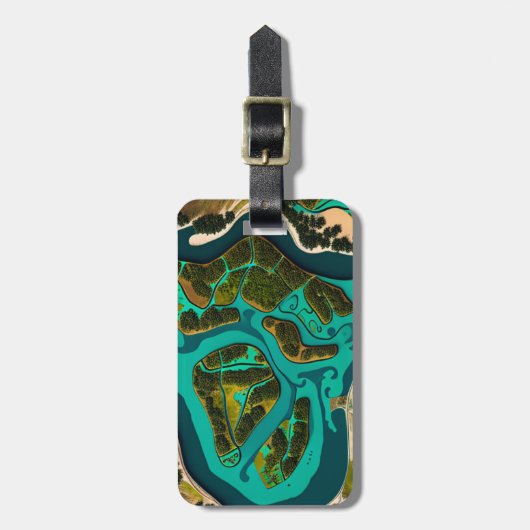 Futuristic Marshlands Gepäckanhänger (Vorderseite vertikal)