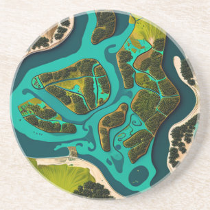 Futuristic Marshlands Getränkeuntersetzer