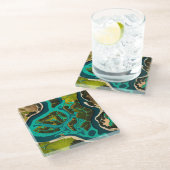 Futuristic Marshlands Glasuntersetzer (Schrägansicht)