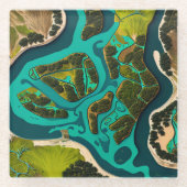 Futuristic Marshlands Glasuntersetzer (Vorderseite)