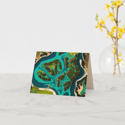 Futuristic Marshlands Karte (Gelbe Blume)