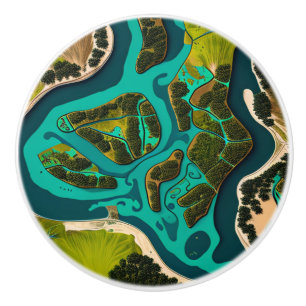 Futuristic Marshlands Keramikknauf