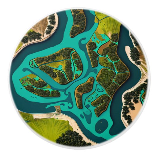 Futuristic Marshlands Keramikknauf (Vorderseite)
