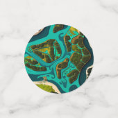 Futuristic Marshlands Konfetti (Klein Vorderseite)