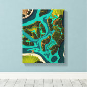 Futuristic Marshlands Leinwanddruck (Insitu (Holzboden))